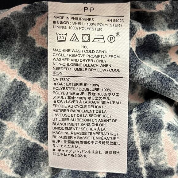 NWT Banana Republic Scoop Neck‎ Cami Indigo Blue Print, Size SP - Picture 8 of 8